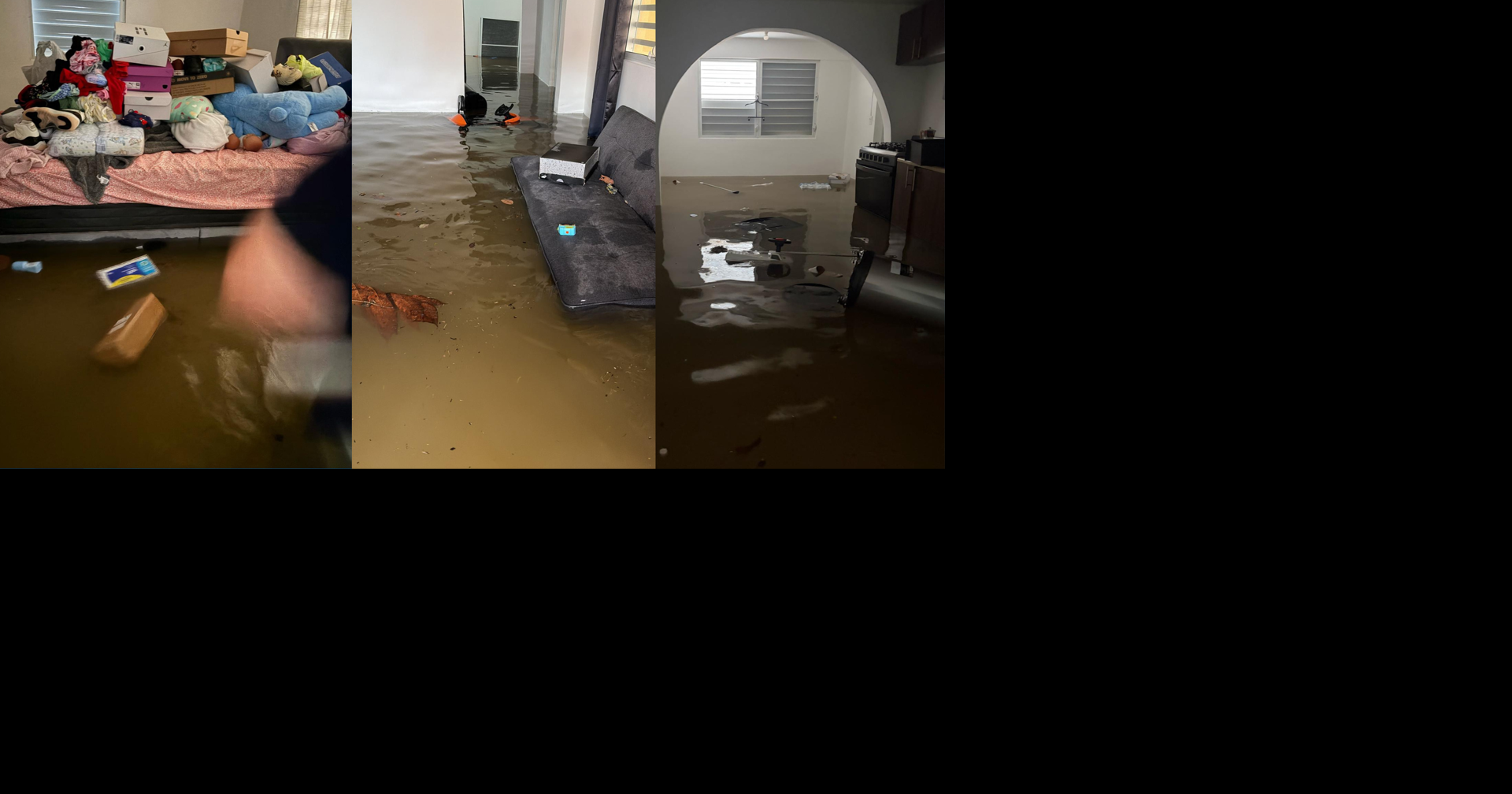 Familia en Las Piedras lo pierde todo tras inundaciones en la comunidad