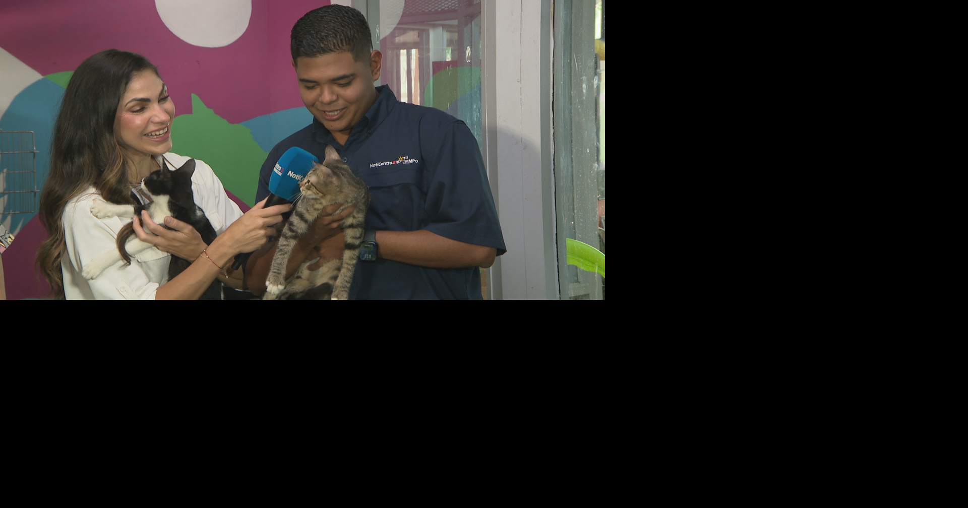 Meteorólogo Carlos Omar Rivera adopta un gatito del albergue de animales de San Juan
