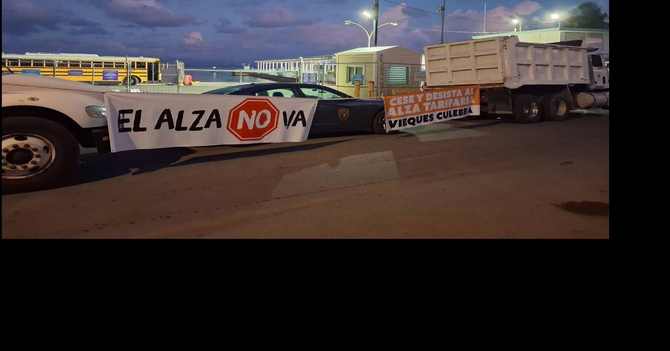 Viequenses bloquean terminal de lanchas para protestar costo de pasajes