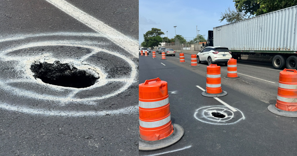 Para largo extenso tapón en la Baldorioty de Castro por trabajos del DTOP tras socavón