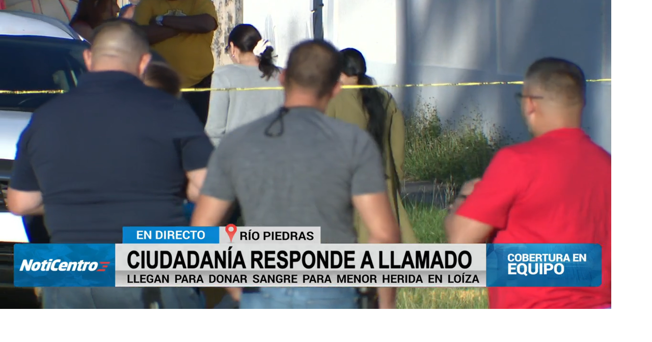 Ciudadanos llegan a donar sagre para adolescente herida de bala en Loíza