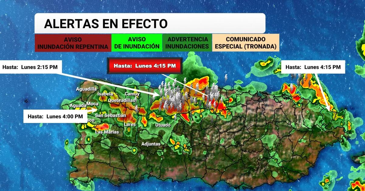 NWS emite advertencias de inundaciones para más de 10 municipios de Puerto Rico