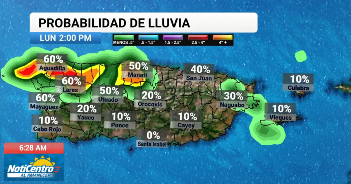 Lunes sumamente caluroso con fuertes aguaceros para el oeste de Puerto Rico