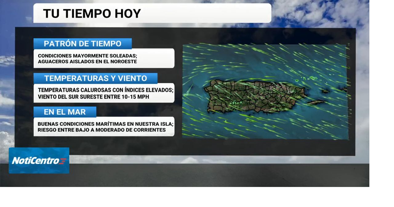 Tu Tiempo: Buen tiempo, limitada actividad de lluvia