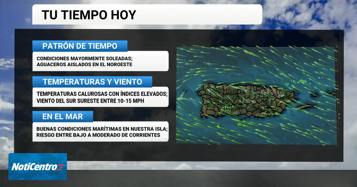 Tu Tiempo: Buen tiempo, limitada actividad de lluvia