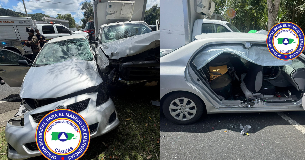 Rescatan a hombre durante accidente de tránsito en Caguas