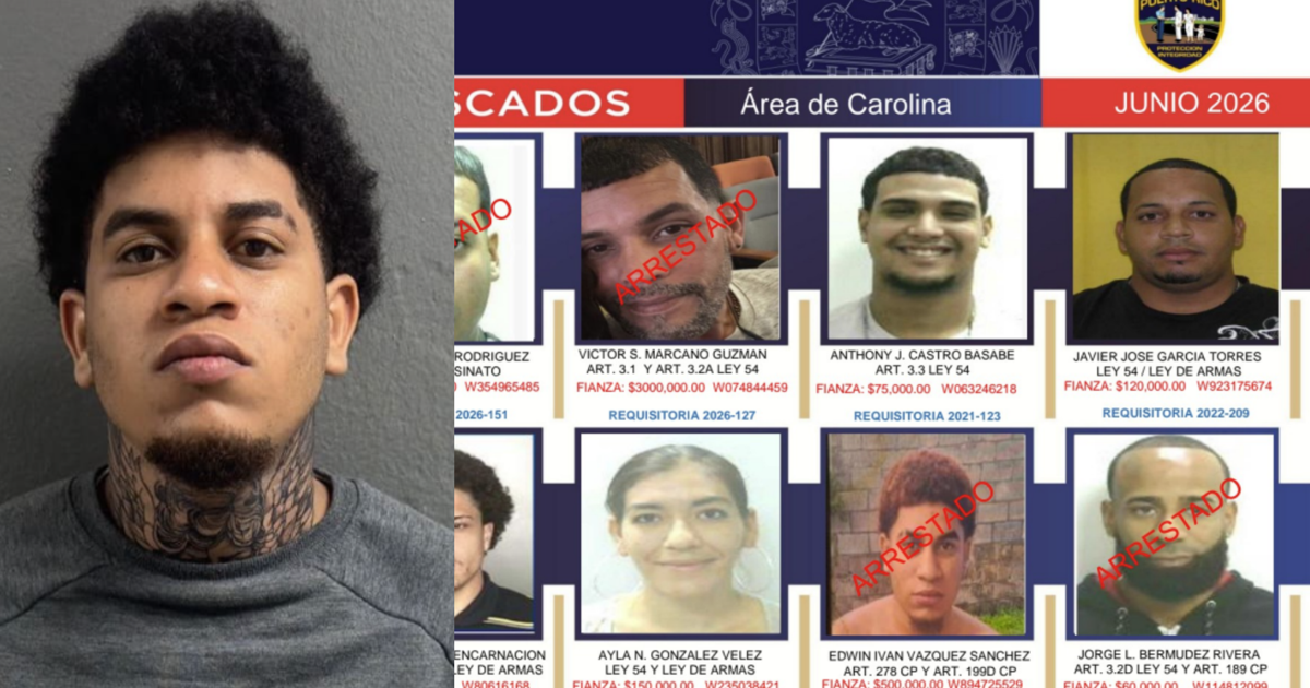 Arrestan a "Piri", presunto gatillero entre los más buscados en Carolina, tras tres meses prófugo