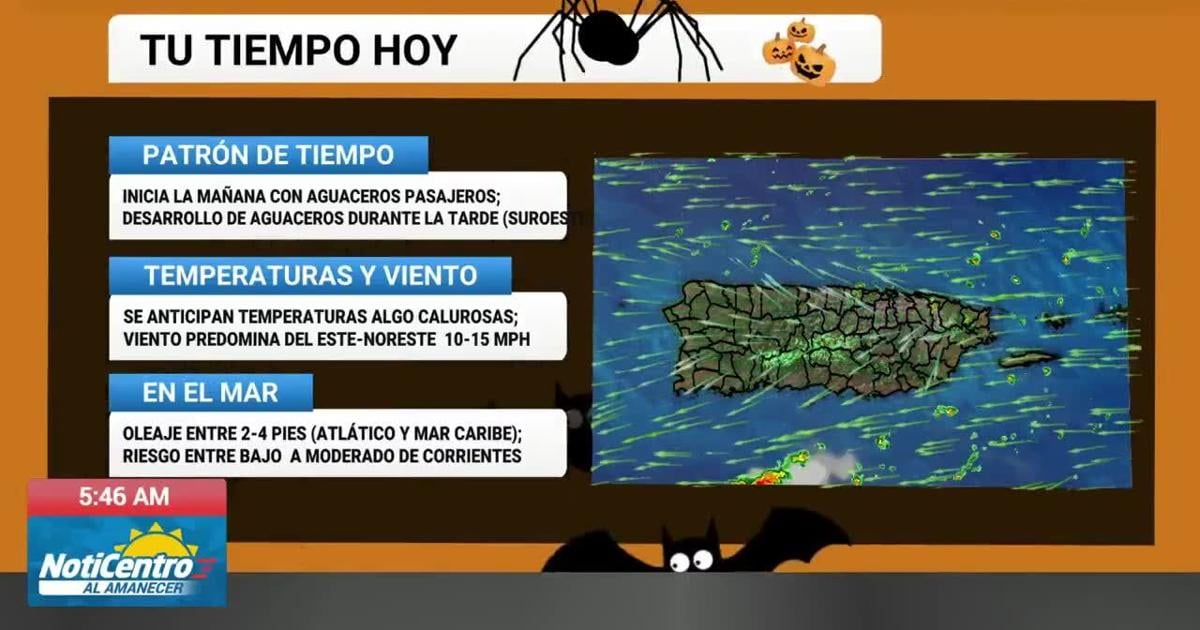 Aire seco domina Puerto Rico este jueves con lluvias esperadas en mañana y tarde