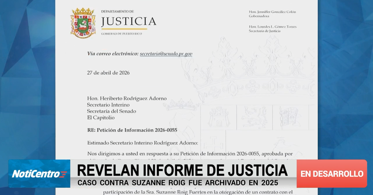 Secretaria de justicia entrega al Senado copia de investigación en caso relacionado a Suzanne Roig