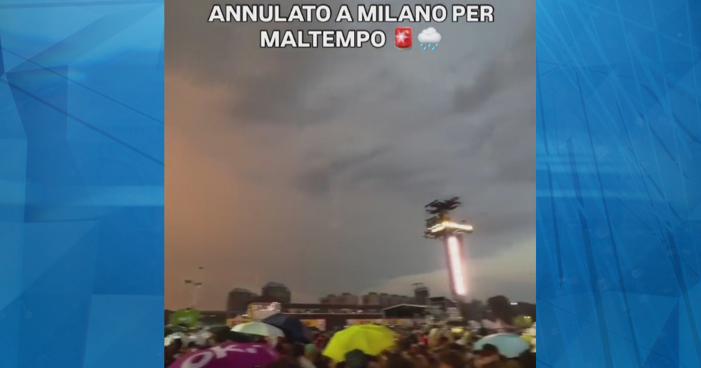 Cancelan concierto de Bad Bunny en Milán por tormenta; 80,000 fans desalojados