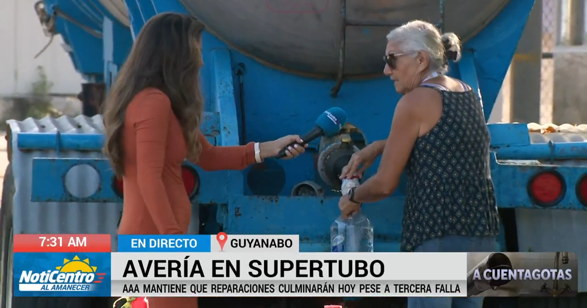 Residentes de Guaynabo buscan agua en oasis tras avería en el Superacueducto