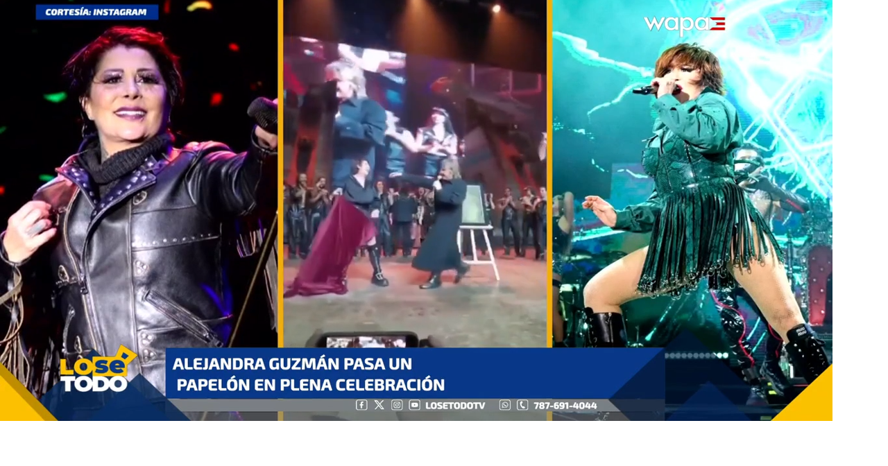 Alejandra Guzmán pasa un papelón en plena celebración