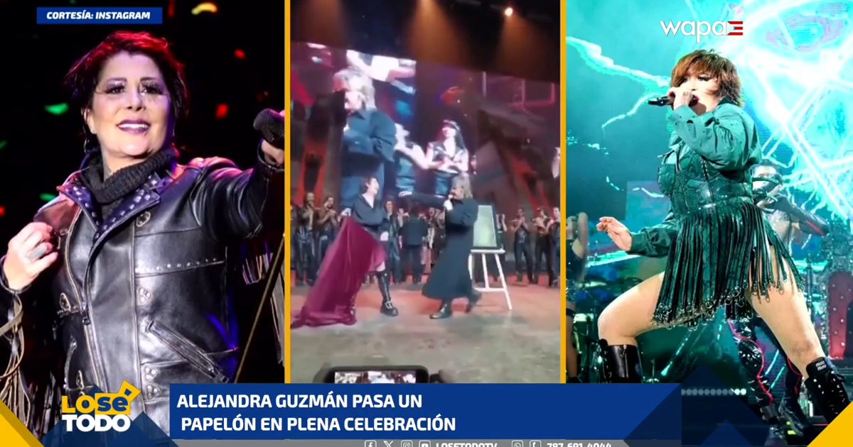 Alejandra Guzmán pasa un papelón en plena celebración