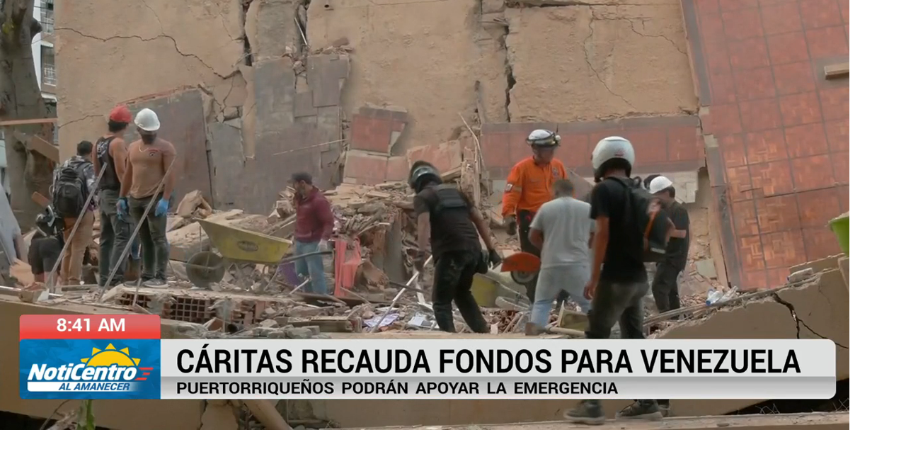 Cáritas de Puerto Rico recauda fondos para ayudar a víctimas de terremotos en Venezuela
