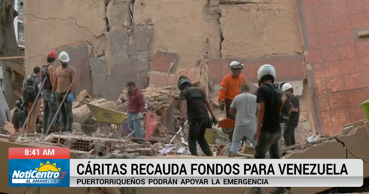 Cáritas de Puerto Rico recauda fondos para ayudar a víctimas de terremotos en Venezuela
