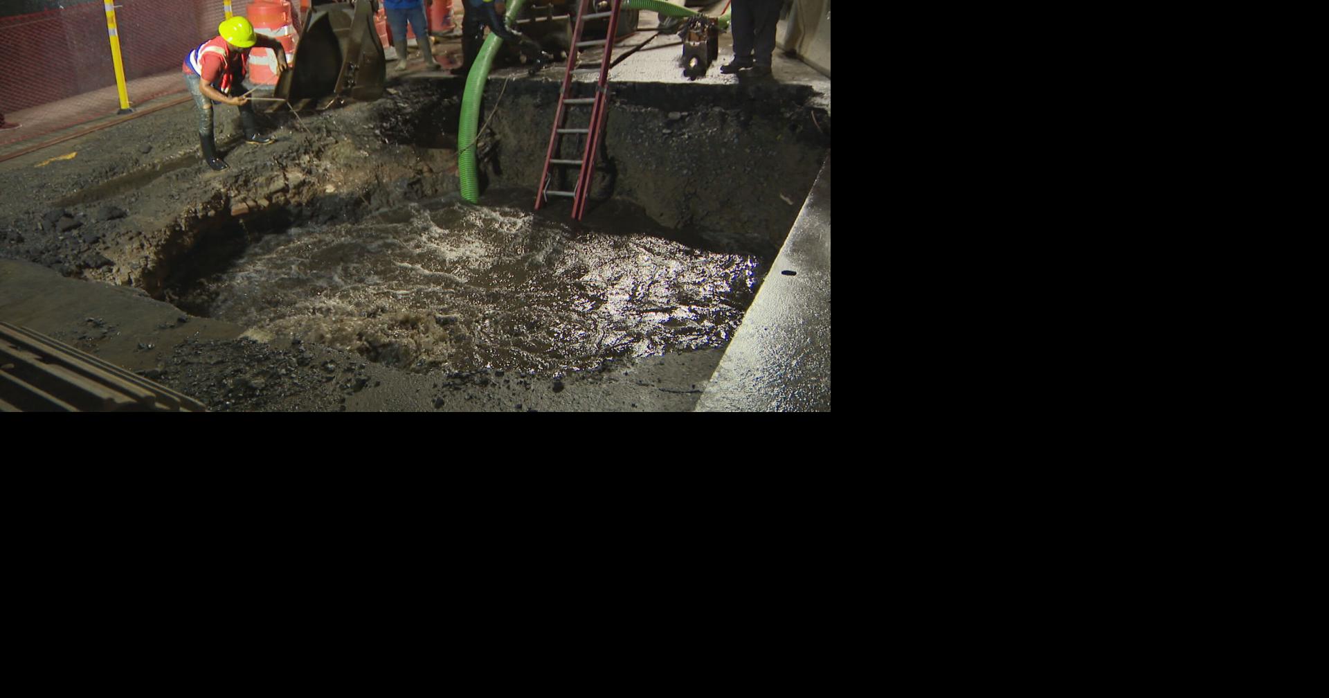 Inician trabajos de reparación de tubería en San Juan