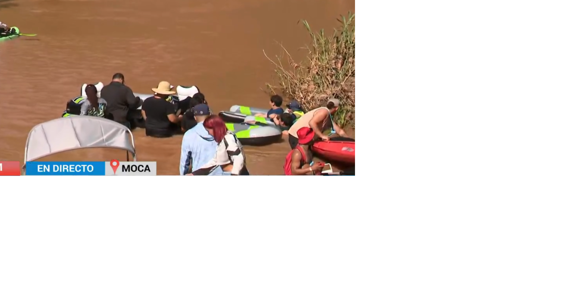 Familias de Moca disfrutan la tradicional balseada en el río Culebrinas