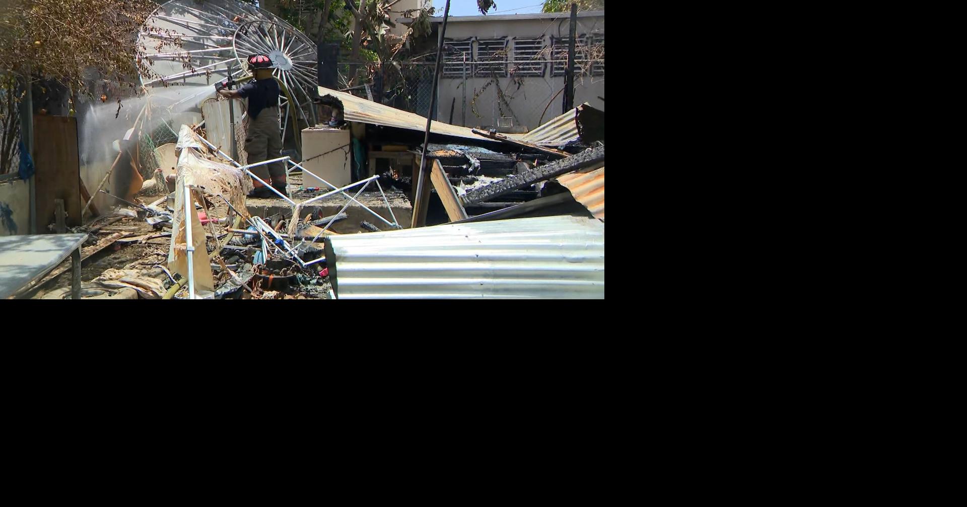 Familia de ocho pierde su hogar en incendio en Guayanilla