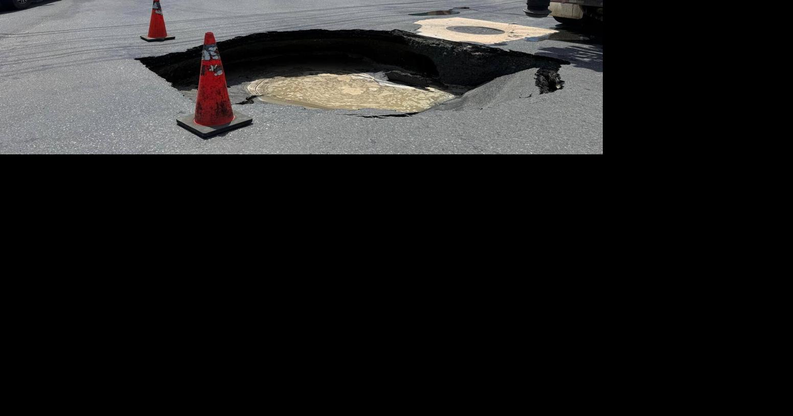 Colapsa tubería de aguas usadas en transitada avenida de Mayagüez