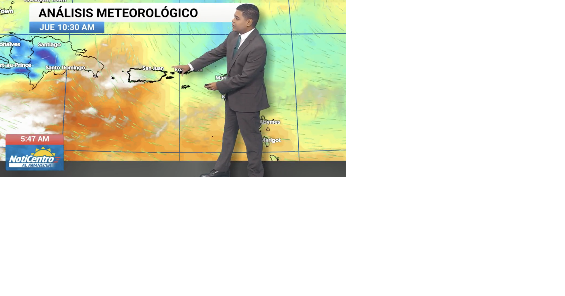 Abundante humedad llega este jueves a Puerto Rico con fuertes lluvias y tormentas eléctricas
