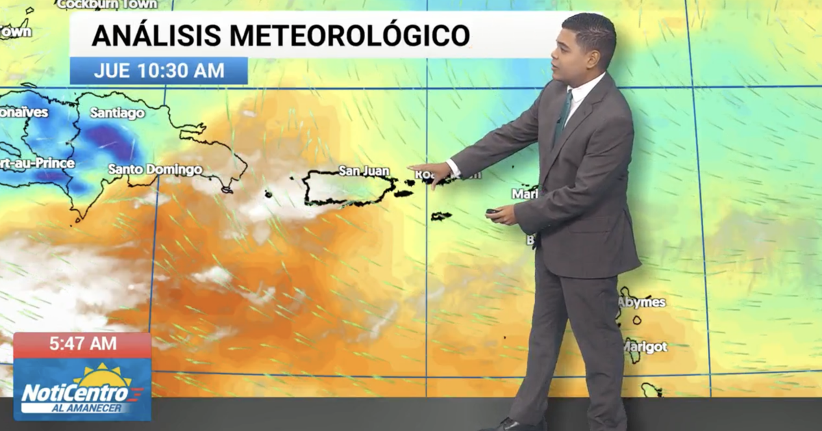 Abundante humedad llega este jueves a Puerto Rico con fuertes lluvias y tormentas eléctricas