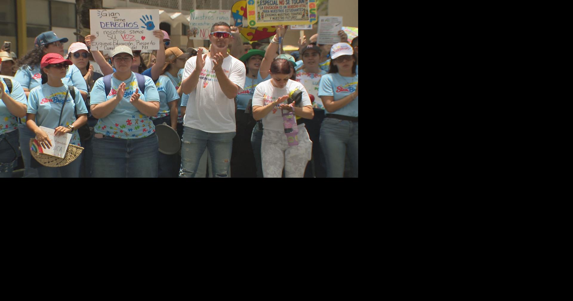 Padres y maestros protestan ante JSF por falta de fondos para Educación Especial