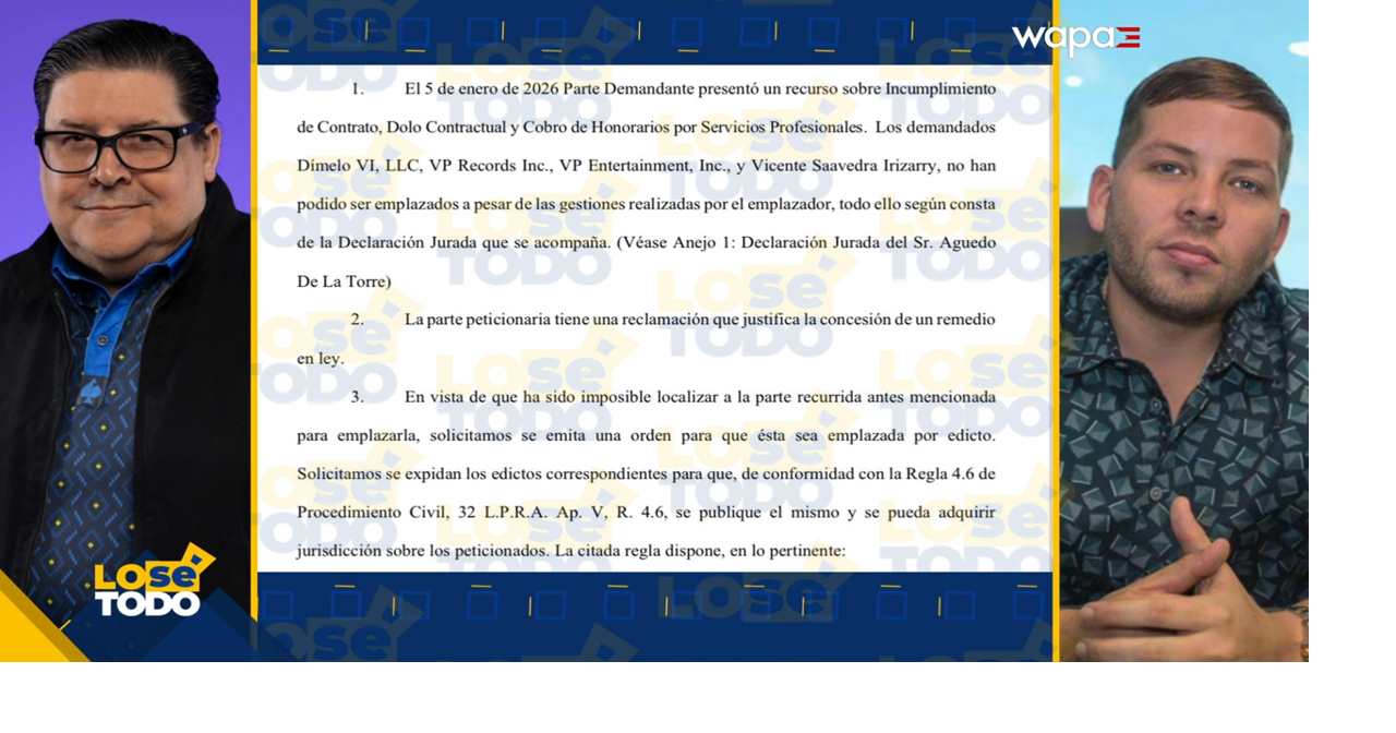 Tribunal da paso a emplazamiento de Vicente Saavedra