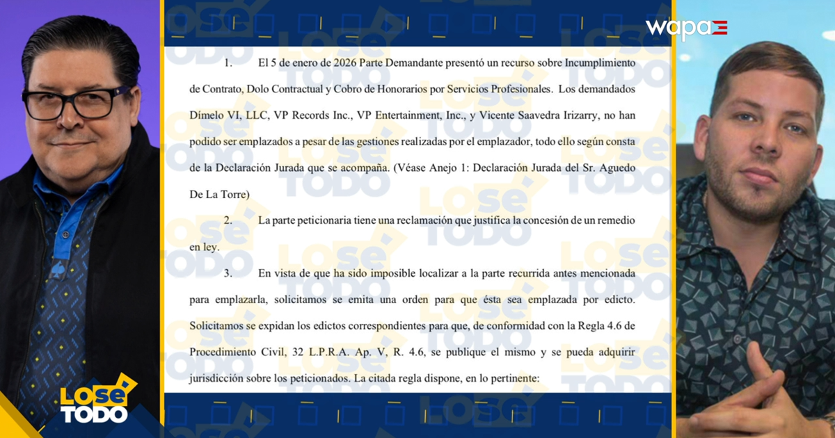 Tribunal da paso a emplazamiento de Vicente Saavedra