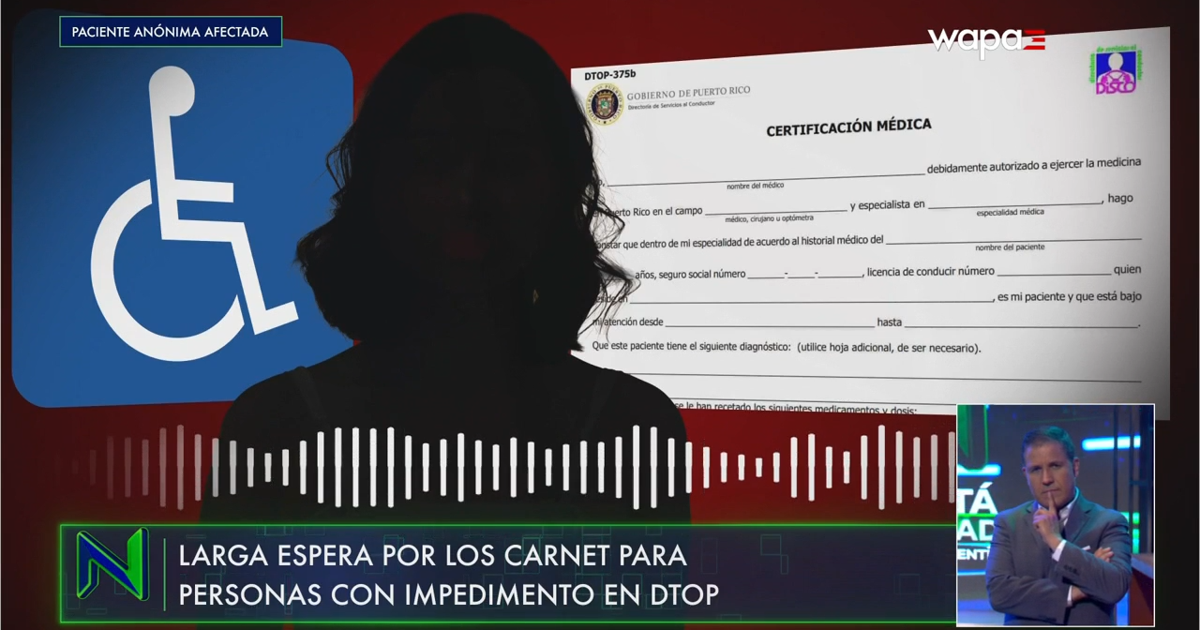 Denuncian larga espera para obtener carnets para personas con impedimentos