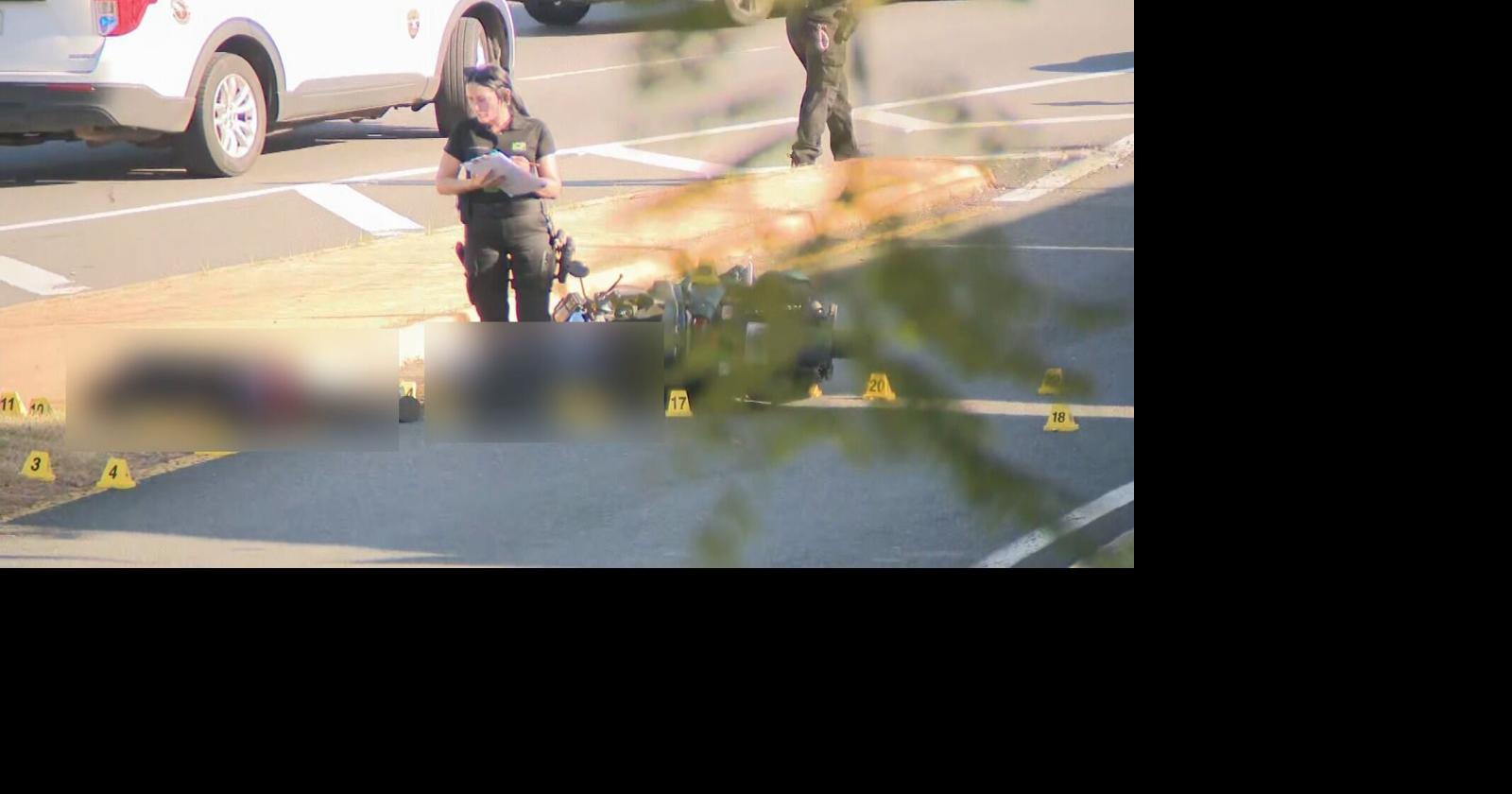 ICF marca evidencia y trabaja escena de motoristas asesinados en Santurce