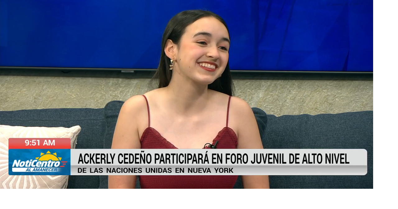Ackerly Cedeño es invitada al foro juvenil de la ONU