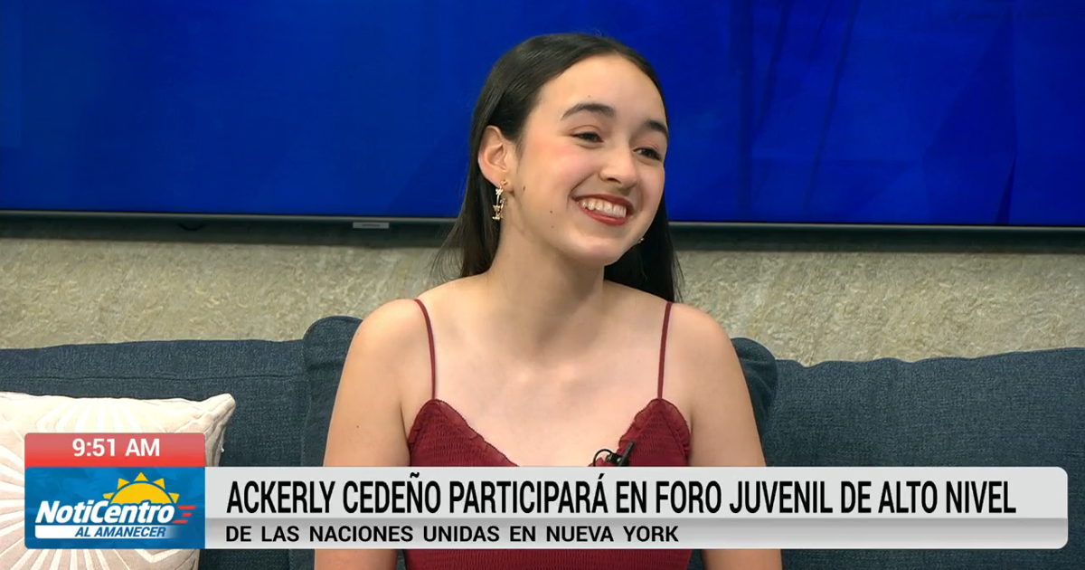 Ackerly Cedeño es invitada al foro juvenil de la ONU