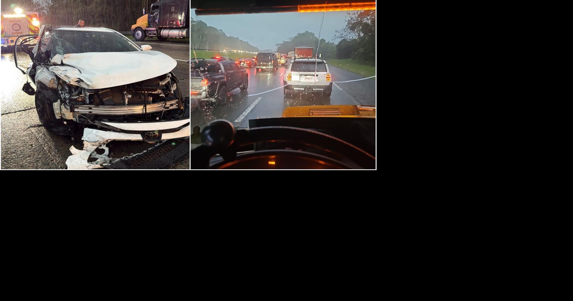 Tapón por dos accidentes en el expreso 52 en Cayey