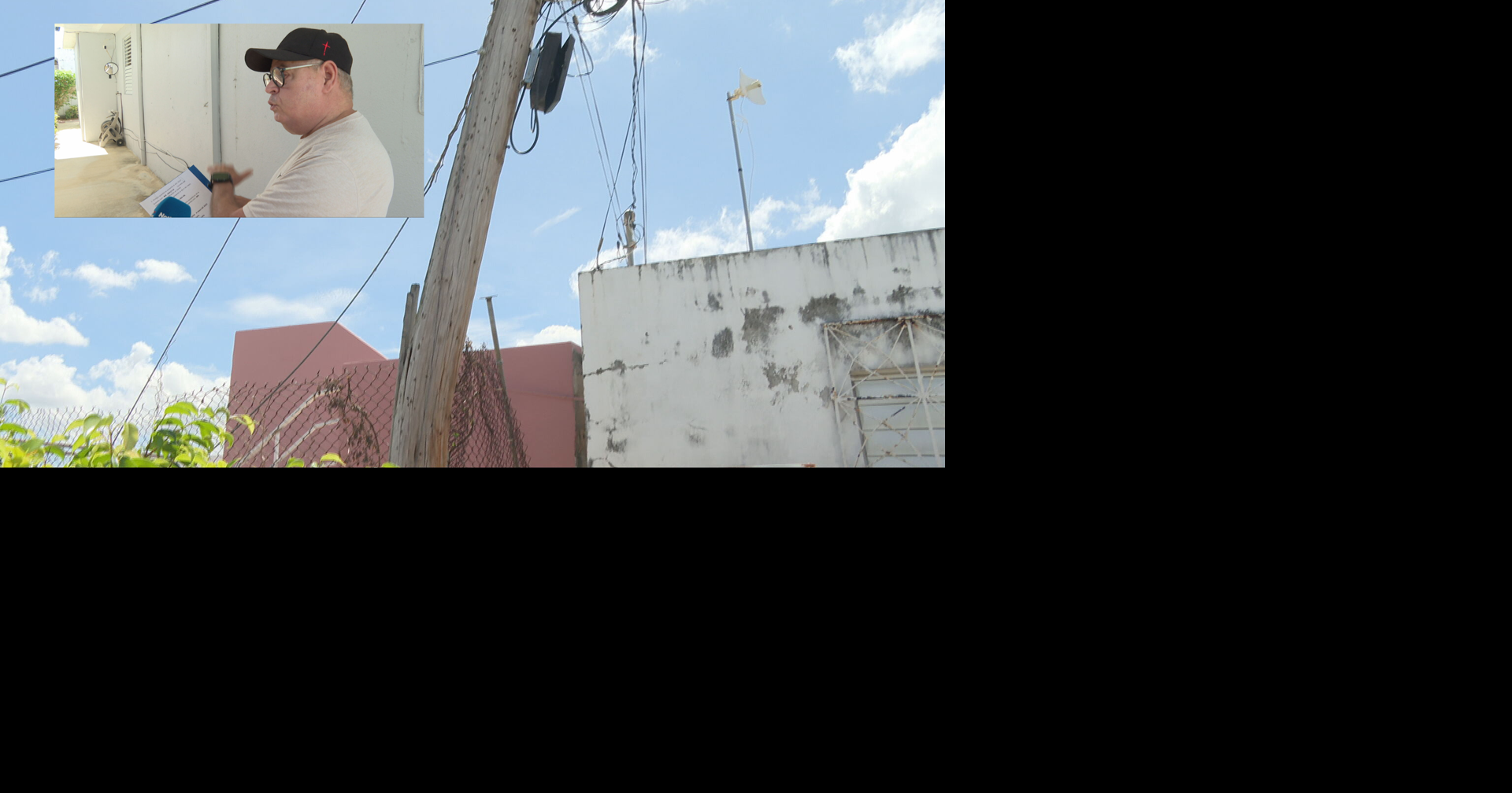 Jubilado de San Juan espera cuatro años que AEE repare poste a punto de caerse en su patio