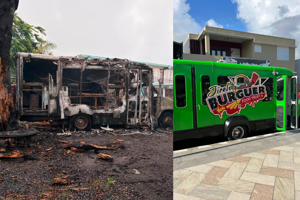 Imagen del artículo de WAPA: Policía: queman guagua pesada en Aibonito, y más tarde incendian un "food truck"