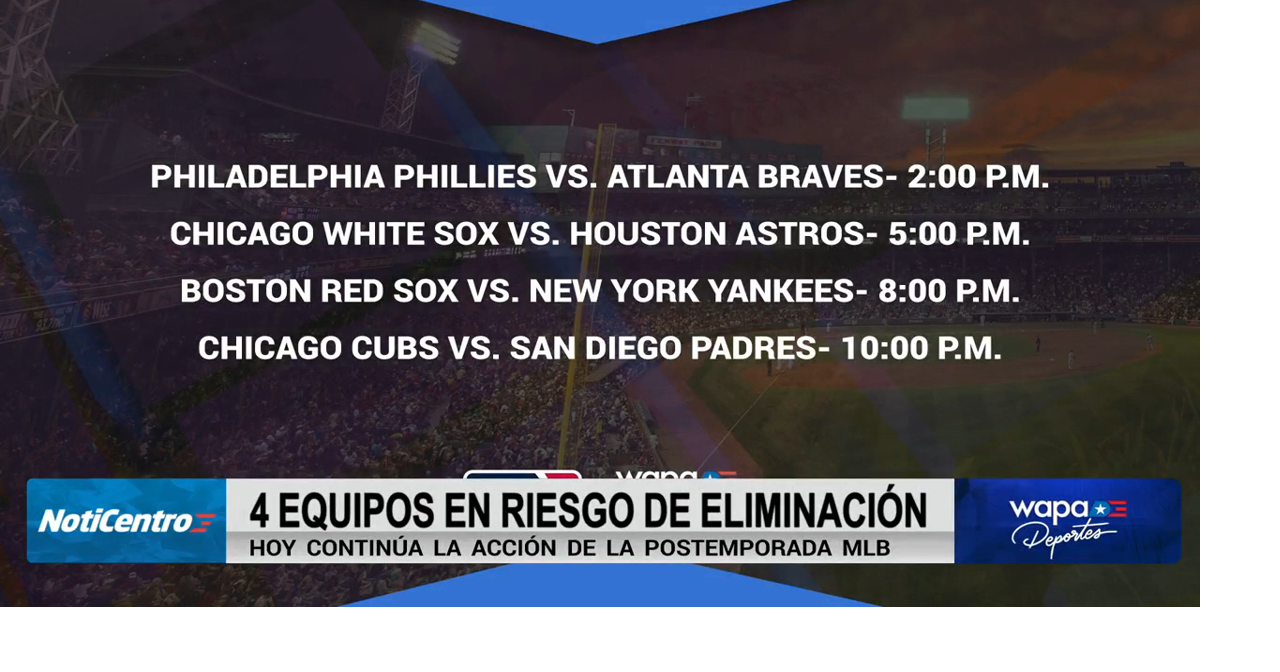Cuatro equipos en riesgo de eliminación en la postemporada de las Grandes Ligas