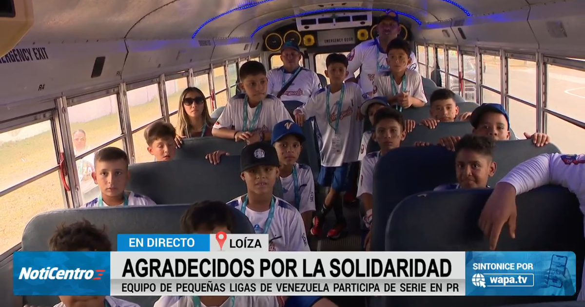 Niños venezolanos ganan tres juegos en torneo de béisbol en Loíza mientras alcaldesa impulsa campaña humanitaria