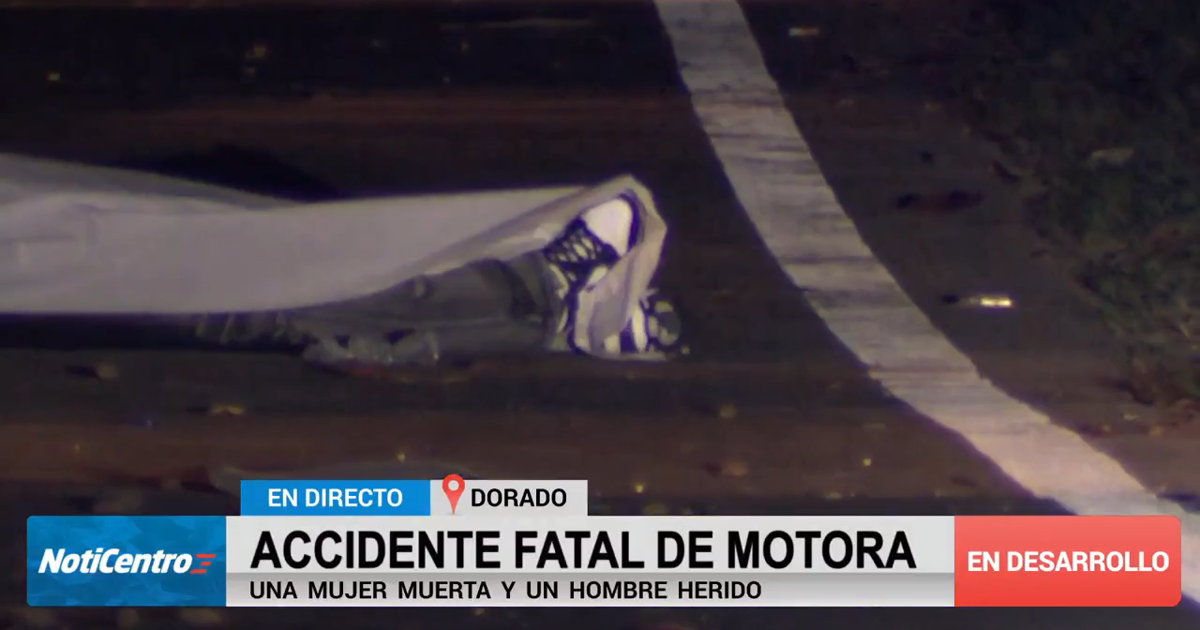 Mujer muere en accidente de motora en Dorado