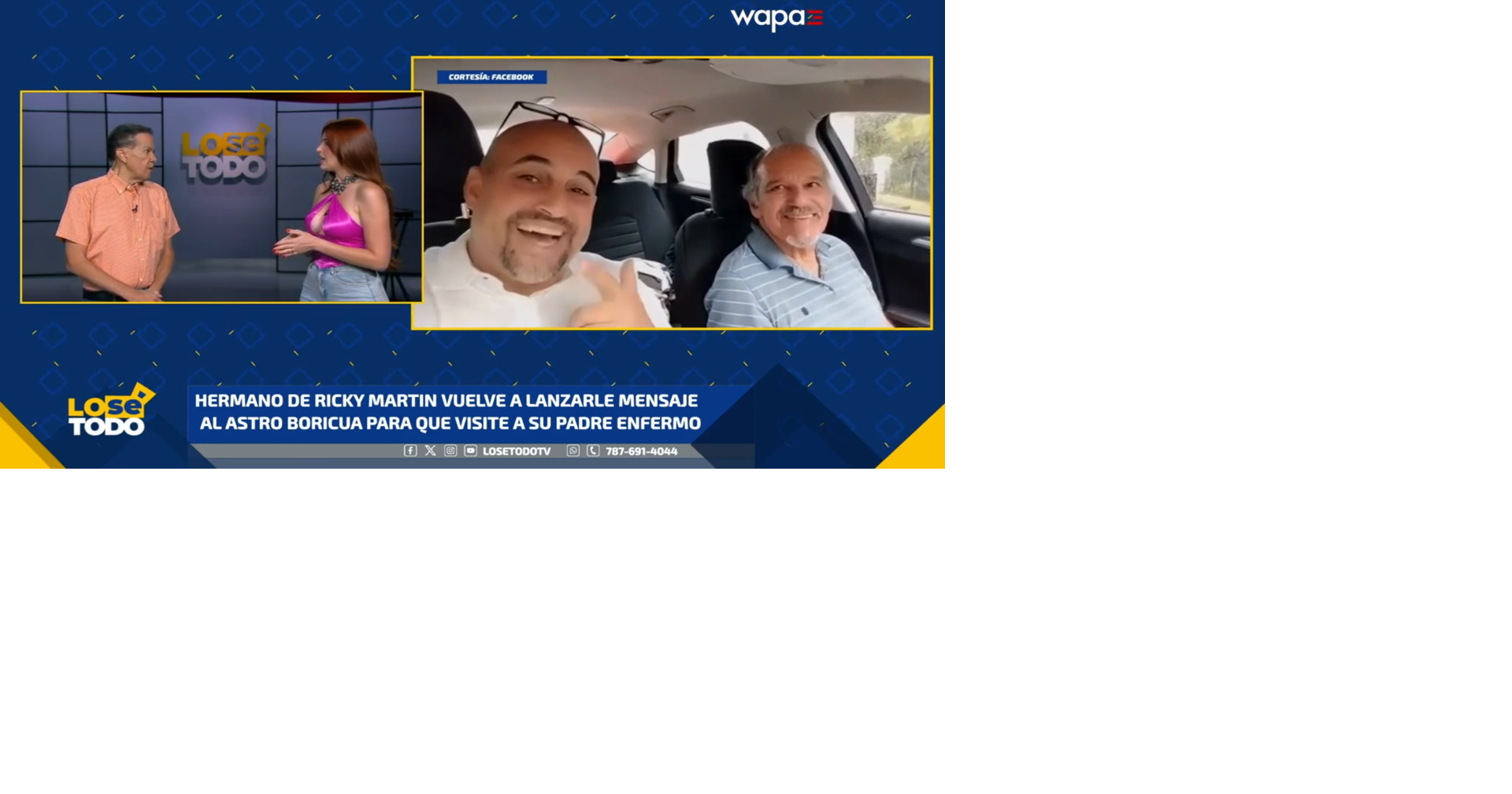 Hermano de Ricky Martin vuelve a lanzarle mensaje para que visite a su ...