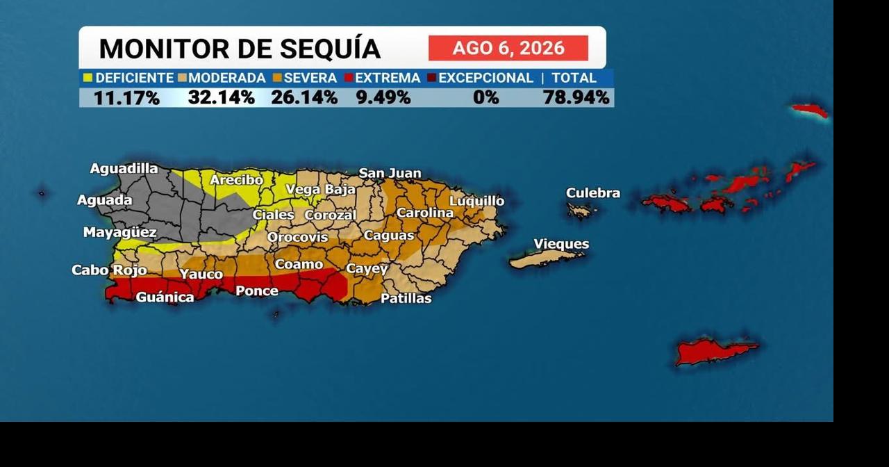 Sur de Puerto Rico entra en sequía extrema, según últimos datos
