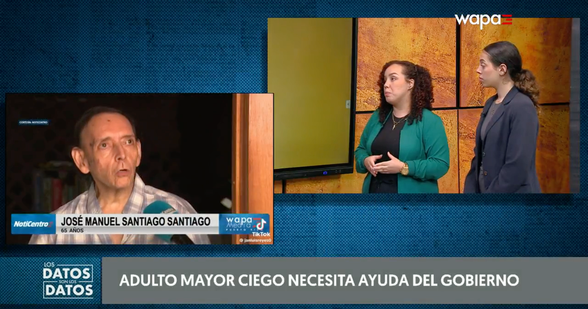 Claman por ayuda para reubicar y brindar servicios de salud a adulto mayor ciego en Caguas
