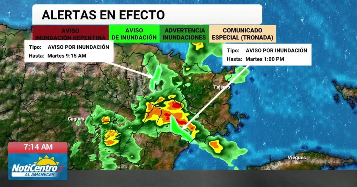 Primer martes de abril comienza lluvioso para el este, emiten aviso de inundaciones