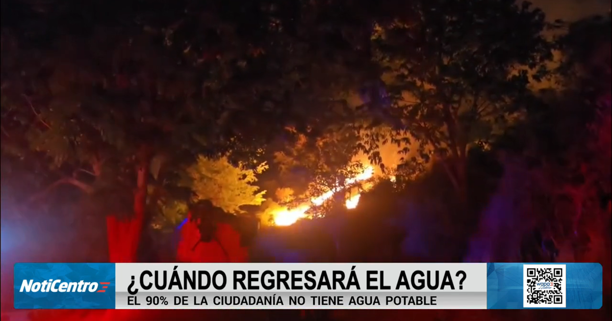 Incendio forestal y avería en planta dejan sin agua al 80% de las familias de Sabana Grande