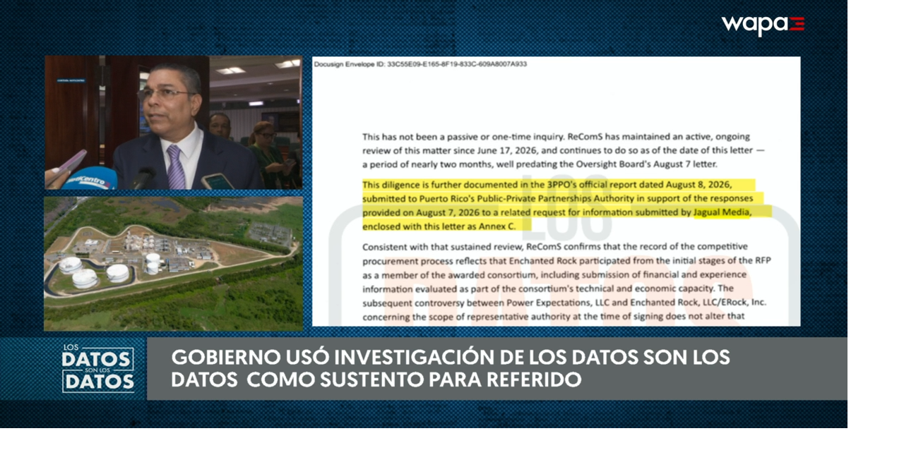 Gobierno usó investigación de Jagual Media como base para referido federal sobre contrato de generación