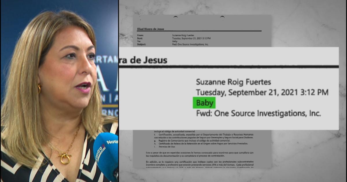 ¿Quién es "baby"? Cuestionan email enviado por Suzanne Roig relacionado a contrato