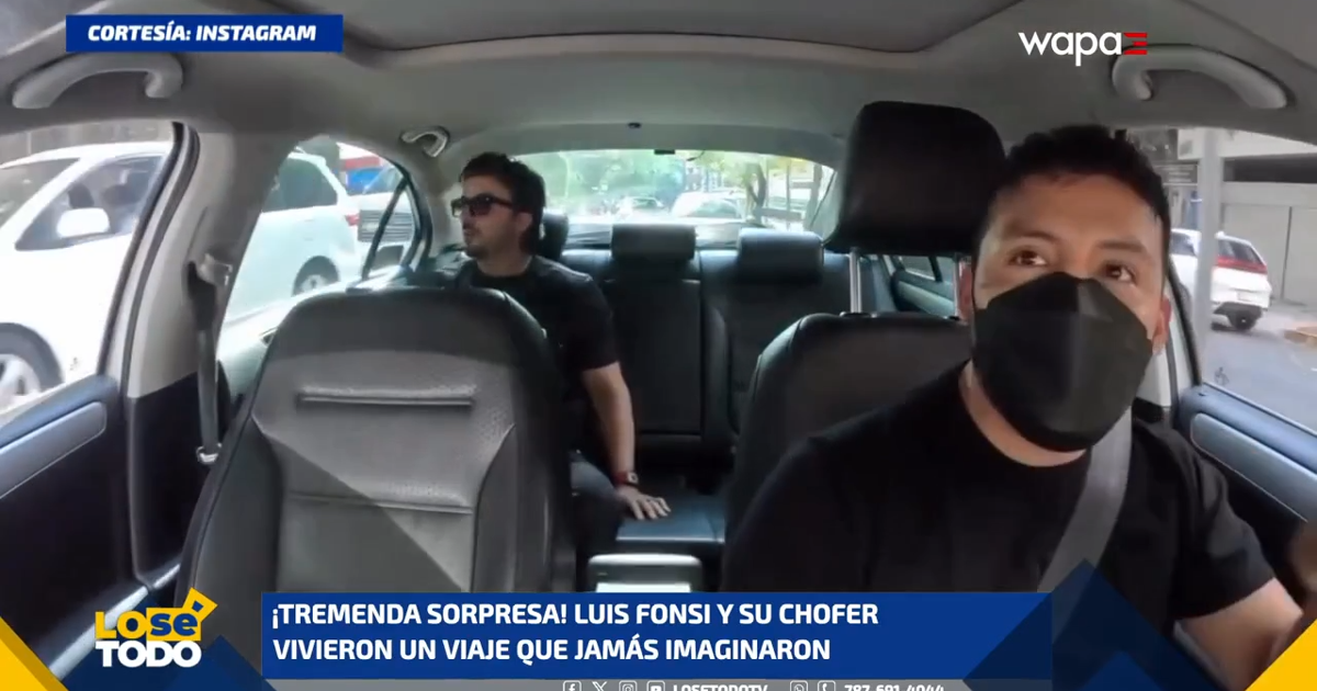 Chofer se emociona al descubrir que su pasajero era Luis Fonsi