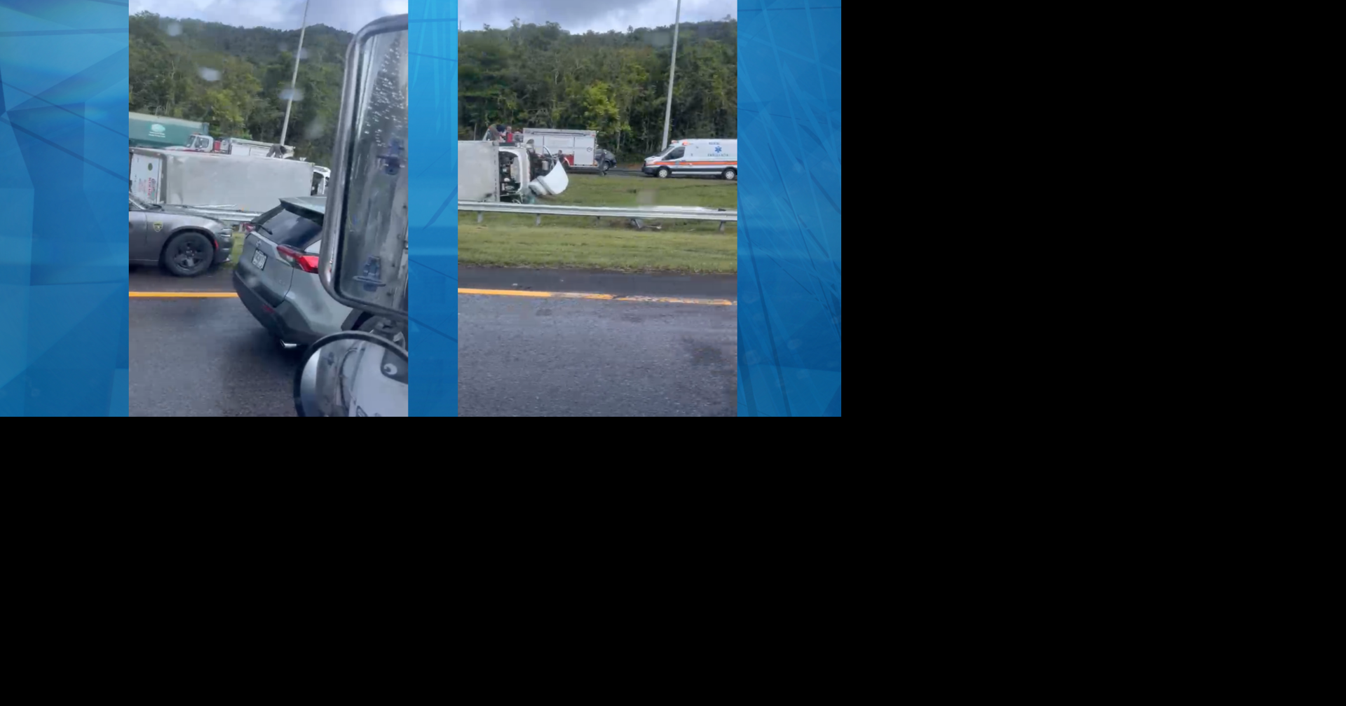 Camión se vuelca en el expreso PR-52 entre Cayey y Caguas; conductor ileso