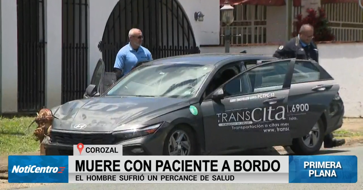Conductor de TransCita de 62 años muere tras percance de salud al volante en Corozal