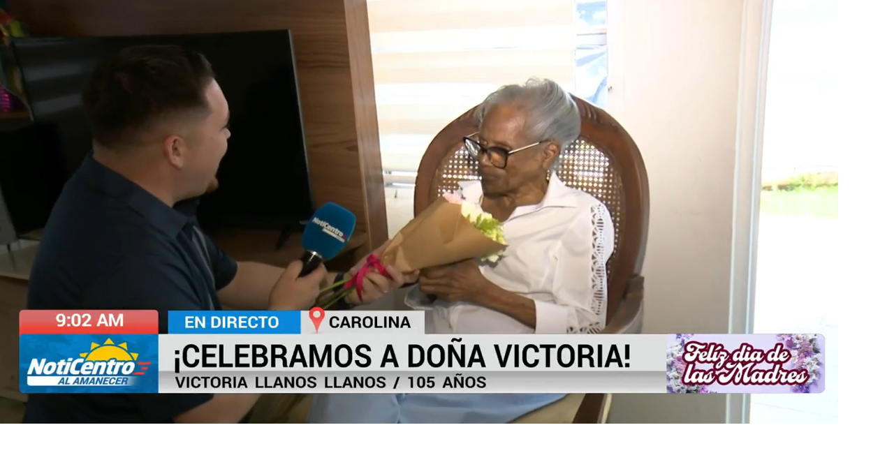 Una visita especial a doña Victoria, una madre de 105 años