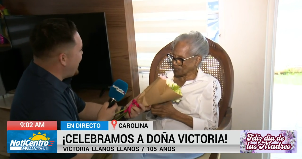 Una visita especial a doña Victoria, una madre de 105 años